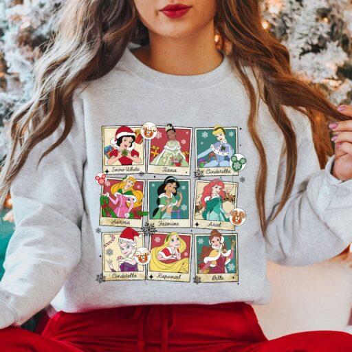 DisneyWorld Princess Christmas Shirt, DisneyLand Princess Family Shirt, DisneyWorld Christmas Vacation Prinncess Girls Trip Custom Shirt