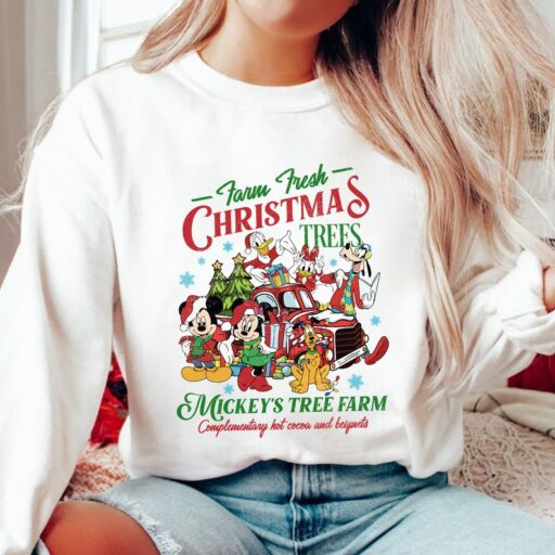 Retro Disney Farm Fresh Shirt, Mickey's Tree Farm, Mickey And Friends Christmas, Christmas Disney Family, Christmas Gift, Walt Disney World