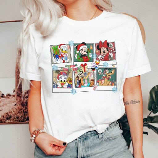 Mickey & Friends Christmas Shirt, Disney Christmas Polaroid Shirt, Disney Family Christmas Shirt, Mickey's Very Merry Christmas Party 2023