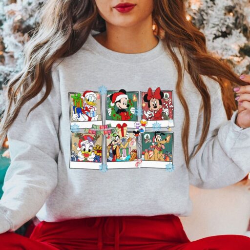 Mickey & Friends Christmas Shirt, Disney Christmas Polaroid Shirt, Disney Family Christmas Shirt, Mickey's Very Merry Christmas Party 2023