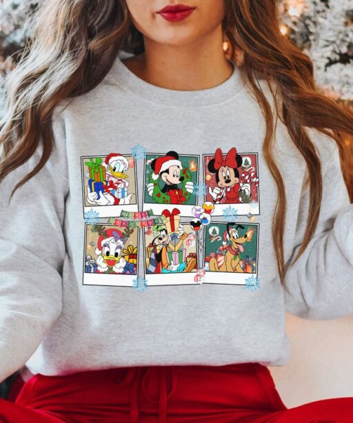 Mickey & Friends Christmas Shirt, Disney Christmas Polaroid Shirt, Disney Family Christmas Shirt, Mickey's Very Merry Christmas Party 2023