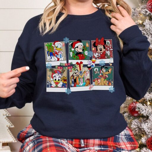 Mickey & Friends Christmas Shirt, Disney Christmas Polaroid Shirt, Disney Family Christmas Shirt, Mickey's Very Merry Christmas Party 2023