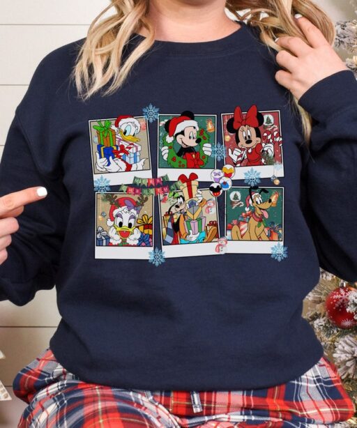 Mickey & Friends Christmas Shirt, Disney Christmas Polaroid Shirt, Disney Family Christmas Shirt, Mickey's Very Merry Christmas Party 2023