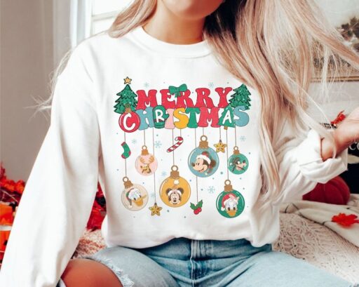 Mickey and Friends Christmas Shirt, All Disney Characters Christmas Shirt, Disney Christmas Shirts, Christmas Crew Tshirt, Disney Trip Sweat