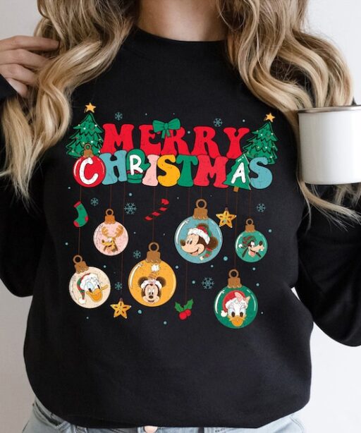 Mickey and Friends Christmas Shirt, All Disney Characters Christmas Shirt, Disney Christmas Shirts, Christmas Crew Tshirt, Disney Trip Sweat