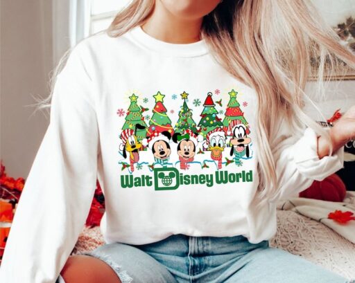 Vintage Walt Disney World Christmas Shirt, Disney Family Christmas Shirt, Mickey and Friends Christmas Shirt, Disney Holiday Shirt