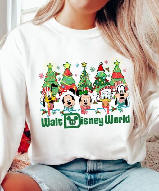 Vintage Walt Disney World Christmas Shirt, Disney Family Christmas Shirt, Mickey and Friends Christmas Shirt, Disney Holiday Shirt