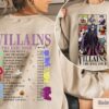 Comfort Color Retro Disney Villains Evil Tour 2 Sides Shirt,Disney Villains Characters Concert Music Shirt,Disney Evil Friends 2023 Matching