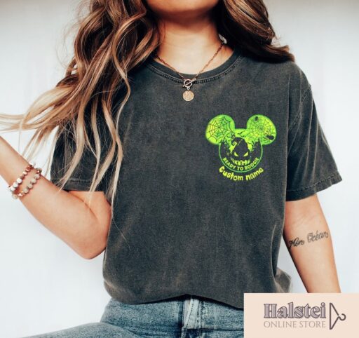 Disney Halloween Let's Oogie Boogie 2 Sides Shirt, Personalized Mickey Ears The Nightmare Before Christmas, Disney Halloween Shirt