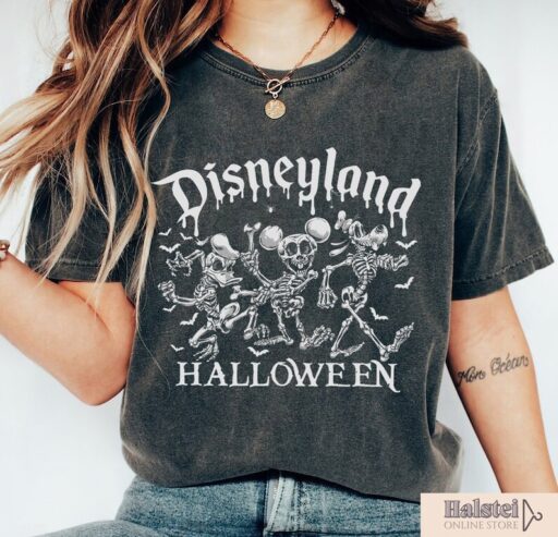 Disney Halloween Skeleton Shirt, Disney Halloween Matching Shirt, Mickey Skeleton, Mickey And Friends Halloween, Disneyland Skeleton Shirt