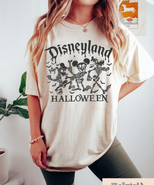 Disney Halloween Skeleton Shirt, Disney Halloween Matching Shirt, Mickey Skeleton, Mickey And Friends Halloween, Disneyland Skeleton Shirt