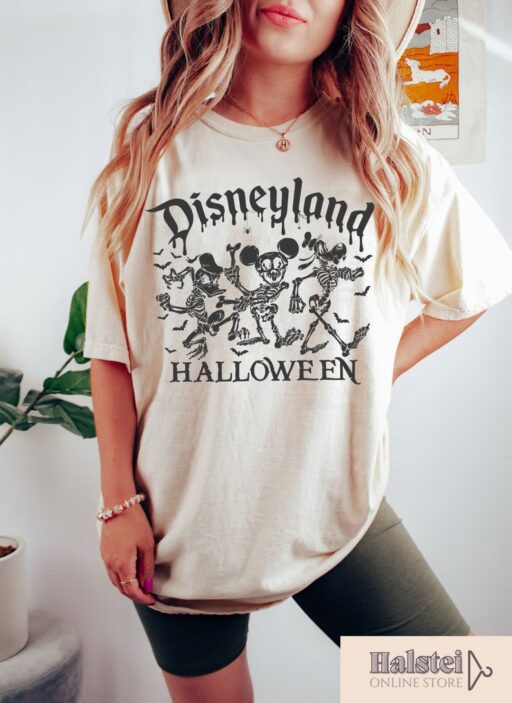 Disney Halloween Skeleton Shirt, Disney Halloween Matching Shirt, Mickey Skeleton, Mickey And Friends Halloween, Disneyland Skeleton Shirt