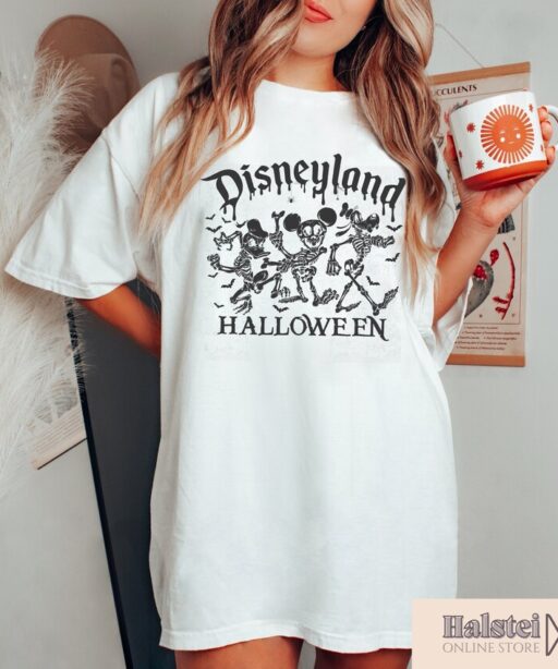 Disney Halloween Skeleton Shirt, Disney Halloween Matching Shirt, Mickey Skeleton, Mickey And Friends Halloween, Disneyland Skeleton Shirt