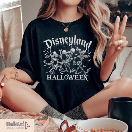 Disney Halloween Skeleton Shirt, Disney Halloween Matching Shirt, Mickey Skeleton, Mickey And Friends Halloween, Disneyland Skeleton Shirt