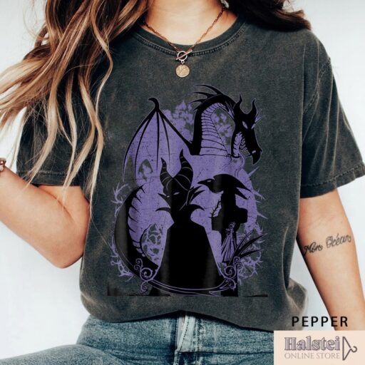 Comfort Colors Vintage Maleficent Shirt, Halloween Villains Shirt, Maleficent Witch Sweatshirt, Disney Halloween 2023 Shirt, Halloween Gift