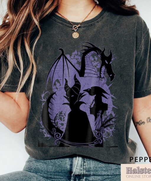 Comfort Colors Vintage Maleficent Shirt, Halloween Villains Shirt, Maleficent Witch Sweatshirt, Disney Halloween 2023 Shirt, Halloween Gift