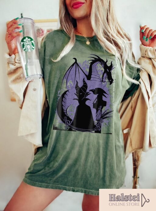 Comfort Colors Vintage Maleficent Shirt, Halloween Villains Shirt, Maleficent Witch Sweatshirt, Disney Halloween 2023 Shirt, Halloween Gift