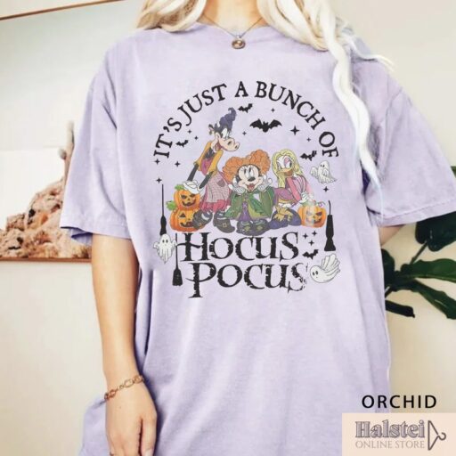 Comfort Colors Disney Hocus Pocus Shirt, It's Just A Bunch Of Hocus Pocus, Mickey And Friends,Disney Sanderson Sisters Shirt,Happy Halloween