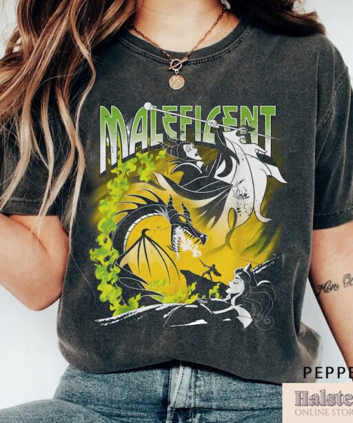 Comfort Colors Retro Maleficent Shirt, Halloween Villains T-Shirt, Maleficent Witch Sweatshirt, Disney Halloween 2023 Shirt, Halloween Gift