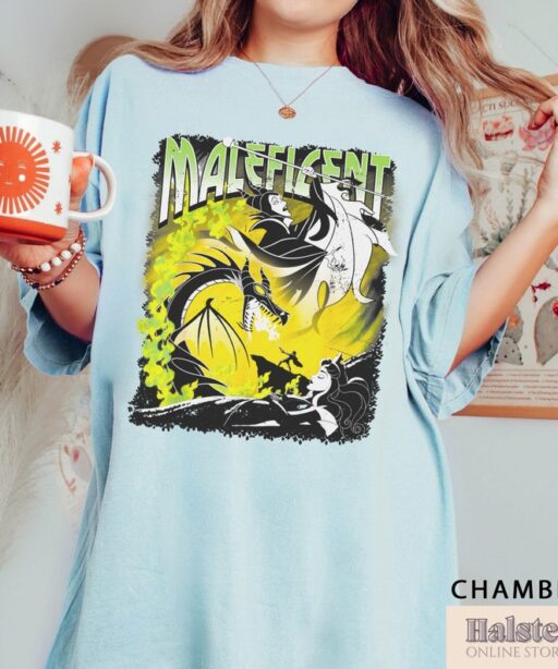 Comfort Colors Retro Maleficent Shirt, Halloween Villains T-Shirt, Maleficent Witch Sweatshirt, Disney Halloween 2023 Shirt, Halloween Gift