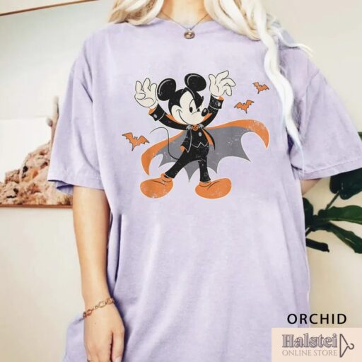 Comfort Colors Vintage Mickey Vampire Halloween Shirt, Mickey Spooky Shirt, Mickey's Not So Scary Halloween Shirt, Mickey Tee, Halloween Tee