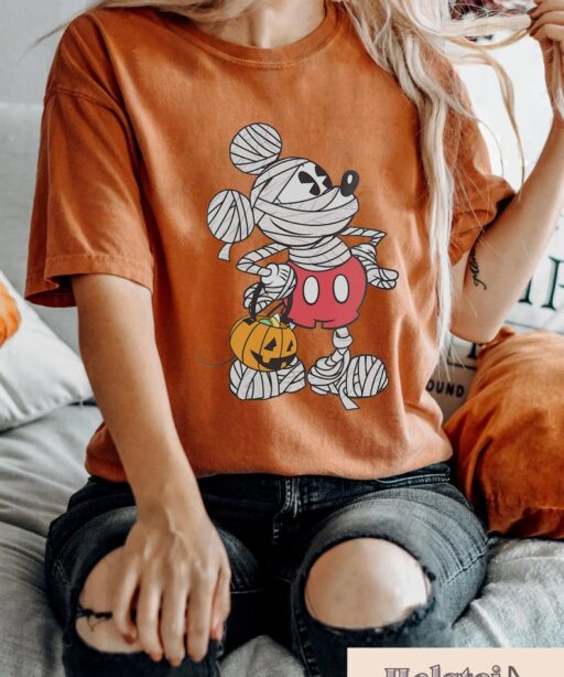 Mummy Mickey Halloween Shirt, Retro Mickey Spooky Season Shirt, Mickey's Not So Scary Halloween Shirt, Halloween Pumpkin Shirt