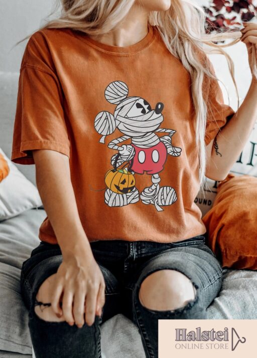 Mummy Mickey Halloween Shirt, Retro Mickey Spooky Season Shirt, Mickey's Not So Scary Halloween Shirt, Halloween Pumpkin Shirt