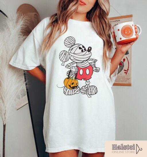 Mummy Mickey Halloween Shirt, Retro Mickey Spooky Season Shirt, Mickey's Not So Scary Halloween Shirt, Halloween Pumpkin Shirt