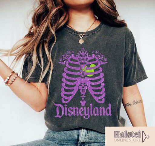Vintage Mickey Skeleton Shirts, Vintage Disney Skeleton Shirt, Disney Spooky Shirt, Disney Pumpkin Halloween Shirt, Disney Halloween Shirt