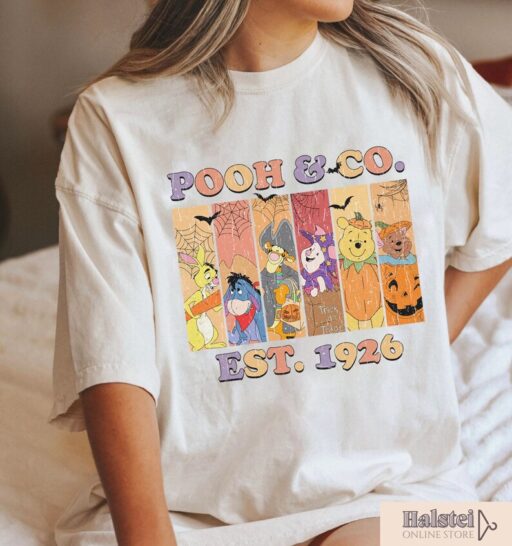 Vintage Pooh & Co EST 1926 Halloween Shirt, Winnie the Pooh Halloween Shirts, Retro Winnie The Pooh, Disney Halloween Vintage T-shirt