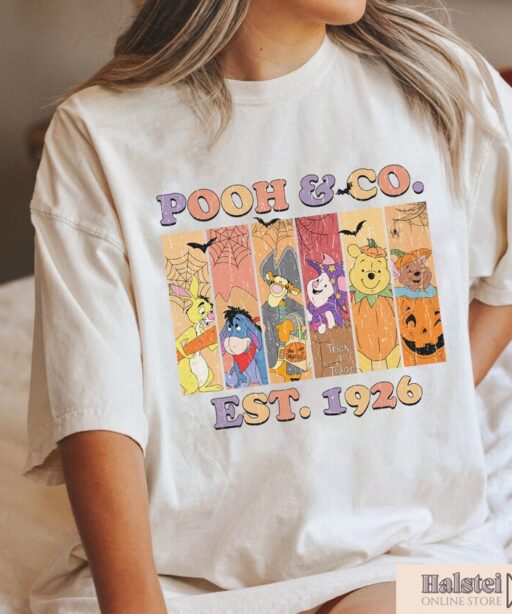 Vintage Pooh & Co EST 1926 Halloween Shirt, Winnie the Pooh Halloween Shirts, Retro Winnie The Pooh, Disney Halloween Vintage T-shirt