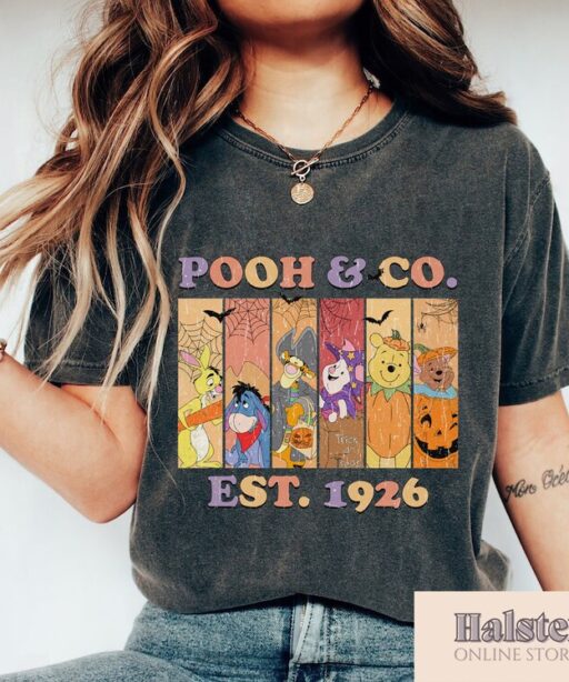 Vintage Pooh & Co EST 1926 Halloween Shirt, Winnie the Pooh Halloween Shirts, Retro Winnie The Pooh, Disney Halloween Vintage T-shirt