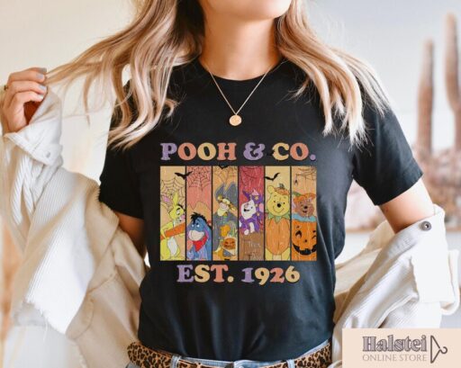 Vintage Pooh & Co EST 1926 Halloween Shirt, Winnie the Pooh Halloween Shirts, Retro Winnie The Pooh, Disney Halloween Vintage T-shirt