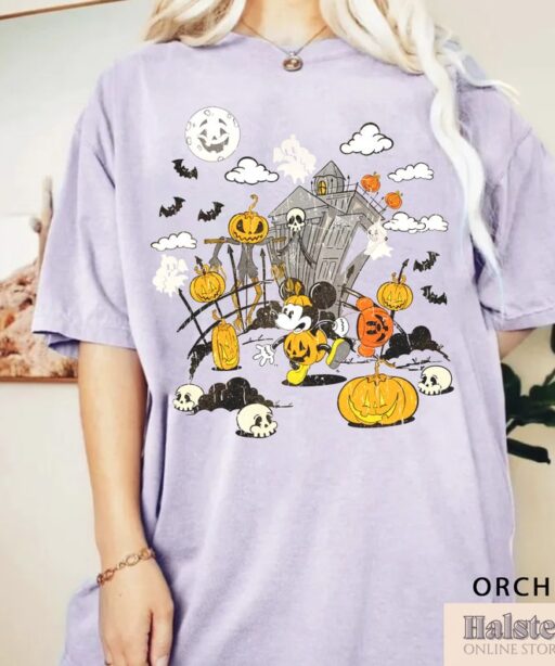 Comfort Colors Vintage Mickey's Not-So-Scary Halloween Party Shirts, Halloween Matching Shirt, Spooky Season Shirt, Disney Trip Tee