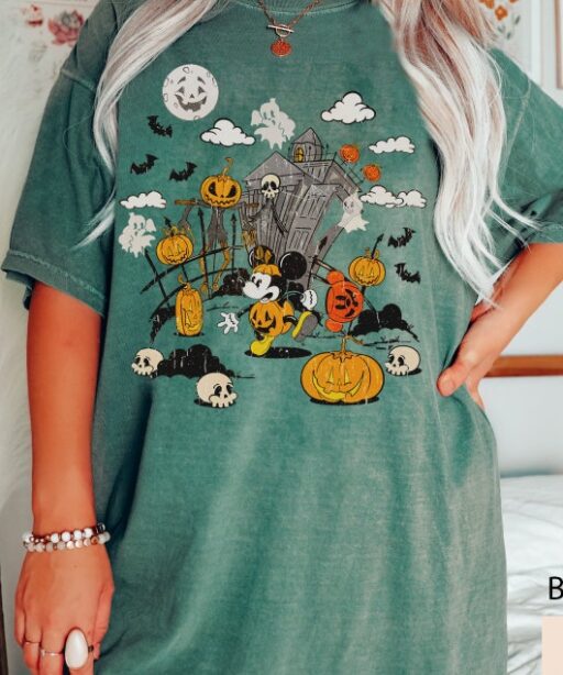 Comfort Colors Vintage Mickey's Not-So-Scary Halloween Party Shirts, Halloween Matching Shirt, Spooky Season Shirt, Disney Trip Tee