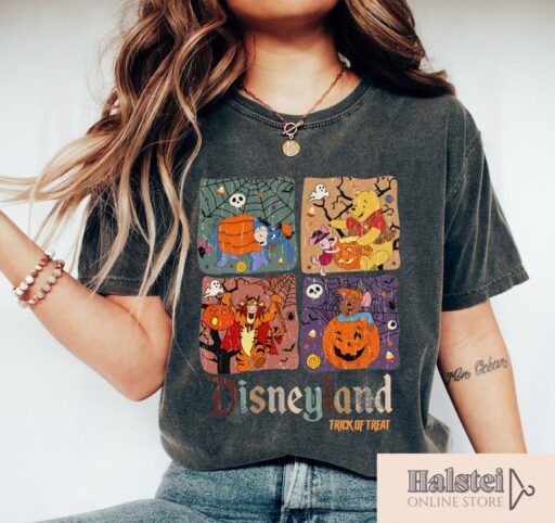 Vintage Winnie The Pooh Halloween Shirt, Pooh And Friends Pumpkin Shirt, Spooky Season Shirt, Disney Halloween Vintage T-shirt