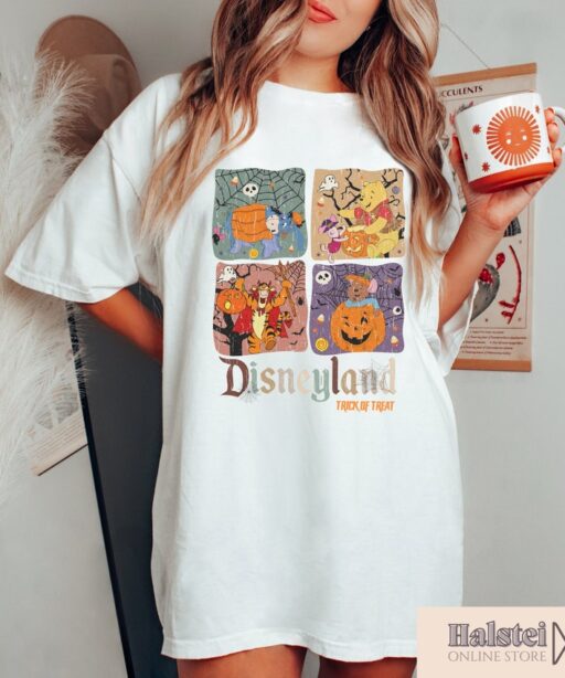 Vintage Winnie The Pooh Halloween Shirt, Pooh And Friends Pumpkin Shirt, Spooky Season Shirt, Disney Halloween Vintage T-shirt