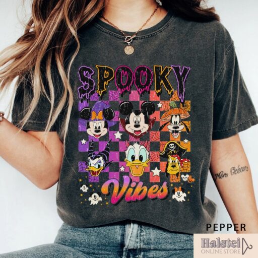 Comfort Colors Mickey and Friends Halloween Shirt, Disney Pumpkins Shirt, Spooky Season Shirt, Disney Halloween Shirt, Happy Halloween Shirt