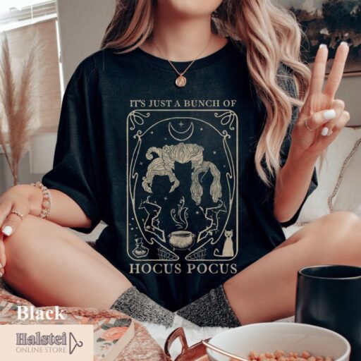 Comfort Colors Disney Hocus Pocus Shirt, It's Just A Bunch Of Hocus Pocus Tarot Card Halloween Shirt, Retro Disney Halloween Shirt,Halloween