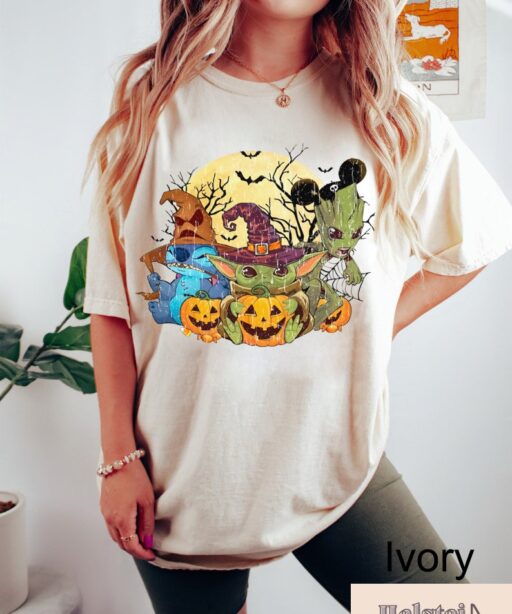 Comfort Color Disney Stitch Halloween Shirt, Stitch Horror Halloween T-Shirt, Stitch Halloween, Disney Halloween Shirt, Halloween Gifts