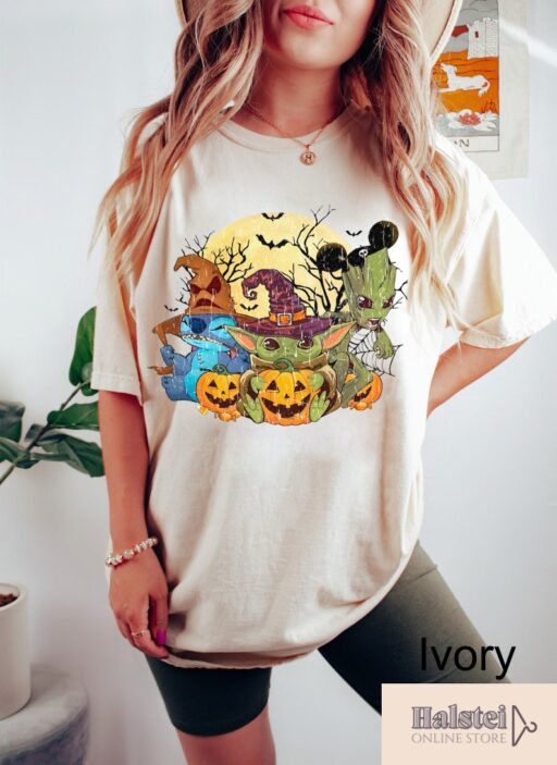 Comfort Color Disney Stitch Halloween Shirt, Stitch Horror Halloween T-Shirt, Stitch Halloween, Disney Halloween Shirt, Halloween Gifts