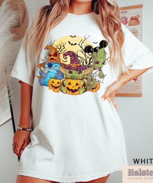 Comfort Color Disney Stitch Halloween Shirt, Stitch Horror Halloween T-Shirt, Stitch Halloween, Disney Halloween Shirt, Halloween Gifts