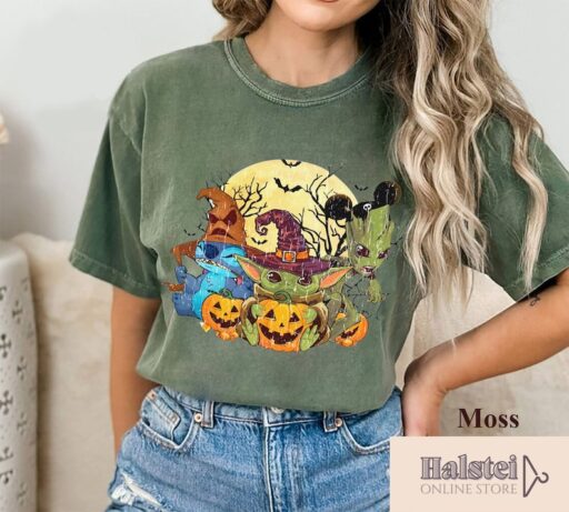 Comfort Color Disney Stitch Halloween Shirt, Stitch Horror Halloween T-Shirt, Stitch Halloween, Disney Halloween Shirt, Halloween Gifts