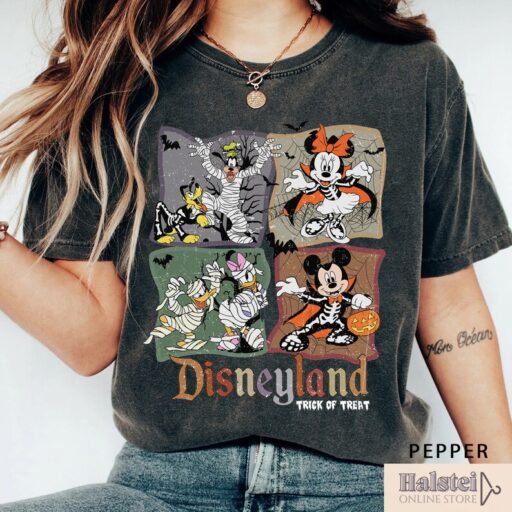 Comfort Colors Disneyland Trick Or Treat Shirt, Vintage Disney Halloween Shirt, Disney Halloween shirt, Halloween shirt, Halloween Gift