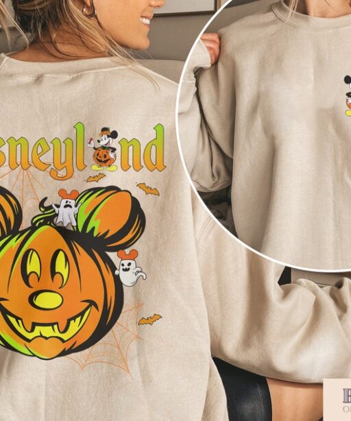 Retro Disneyland Halloween 2 Side Shirt, Disneyworld 2 Side Halloween Shirt, Halloween Matching Shirt, Spooky Season Shirt, Disney Trip Tee