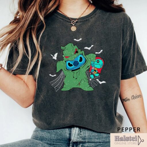 Retro Stitch Halloween T-Shirt, Stitch Halloween, Disney Halloween, Disney Trick or Treat, Oogie Boogie Bash Shirt, Disney Halloween Gifts