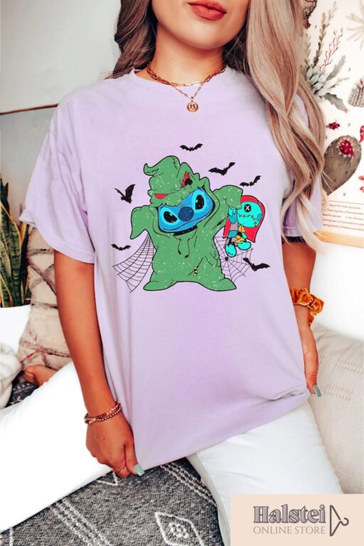 Retro Stitch Halloween T-Shirt, Stitch Halloween, Disney Halloween, Disney Trick or Treat, Oogie Boogie Bash Shirt, Disney Halloween Gifts