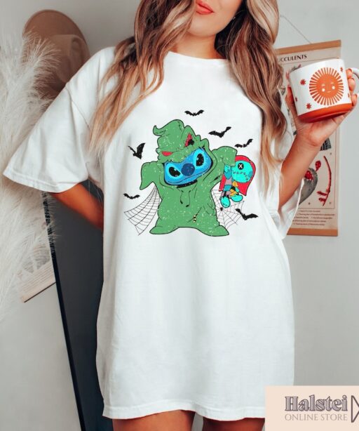 Retro Stitch Halloween T-Shirt, Stitch Halloween, Disney Halloween, Disney Trick or Treat, Oogie Boogie Bash Shirt, Disney Halloween Gifts