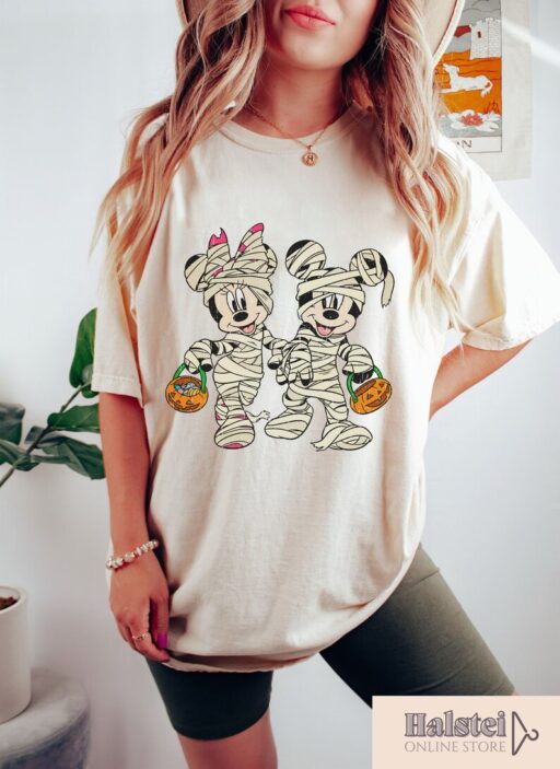 Mickey mummy shirt, Minnie mummy t-shirt, Mickey and friends halloween tee, Disney halloween gift, Funny halloween tee, Disney Family Shirt