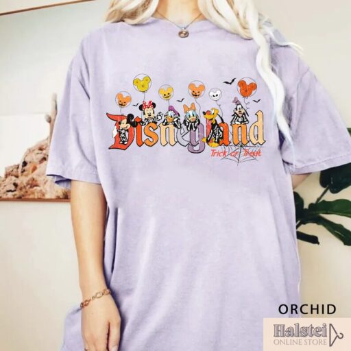 Comfort Color Vintage Disneyland Halloween Shirt, Mickey and Friends Halloween Shirt, Mickey Trick Or Treat Shirt, Disney Family Shirts